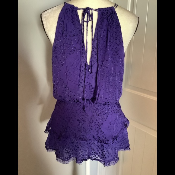 Bcbg Purple Halter Blouse - Picture 2 of 7